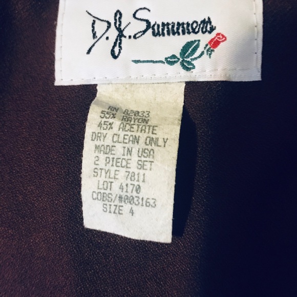 Vintage ORIENTAL STYLE 2 PIECE SUIT-sz. 4 - Picture 8 of 8